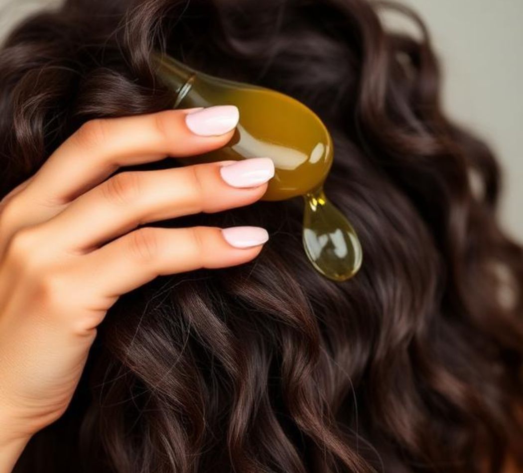 hair oil with jojoba